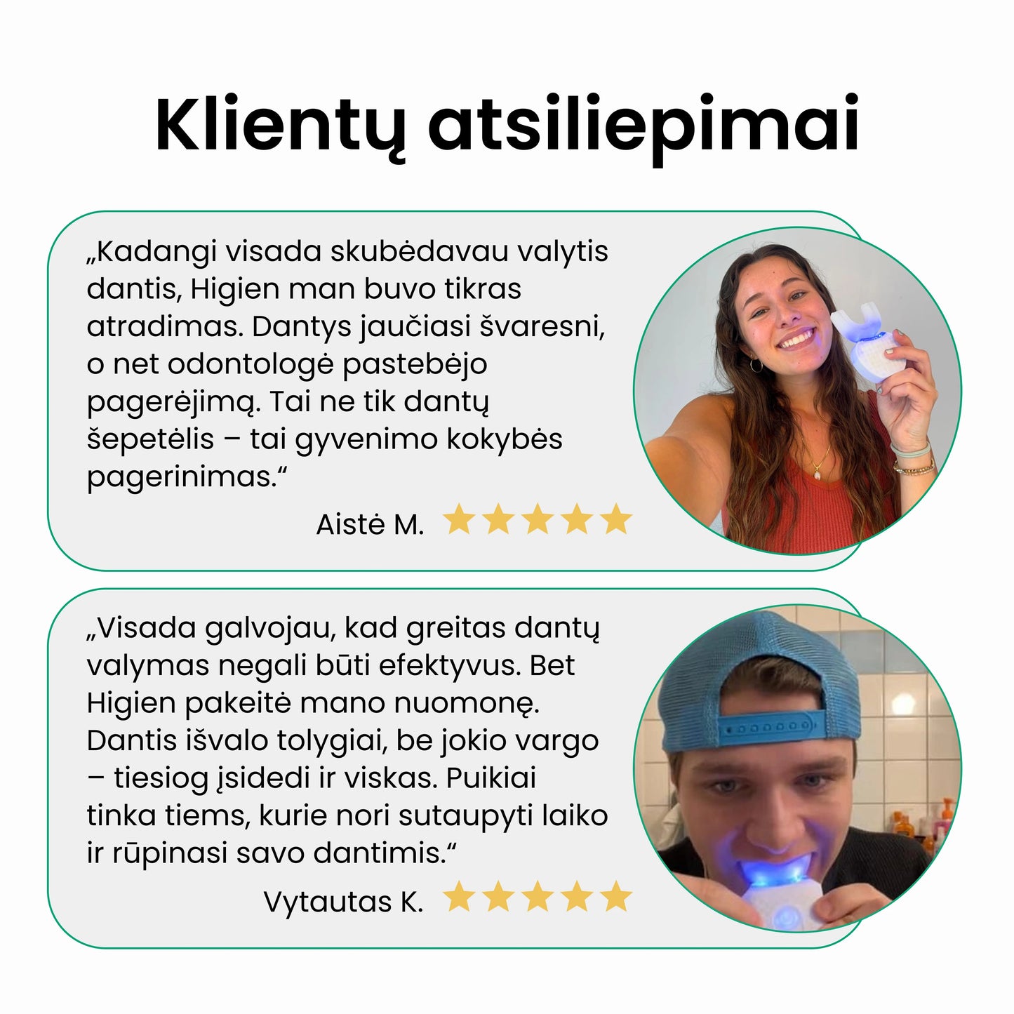 Higien™ 360° elektrinis dantų šepetėlis